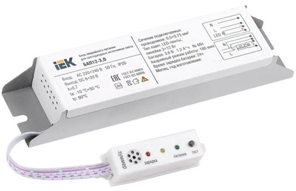 Блок аварийного питания БАП12 3ч 3-12Вт IP20 IEK LLVPOD-EPK-12-3H