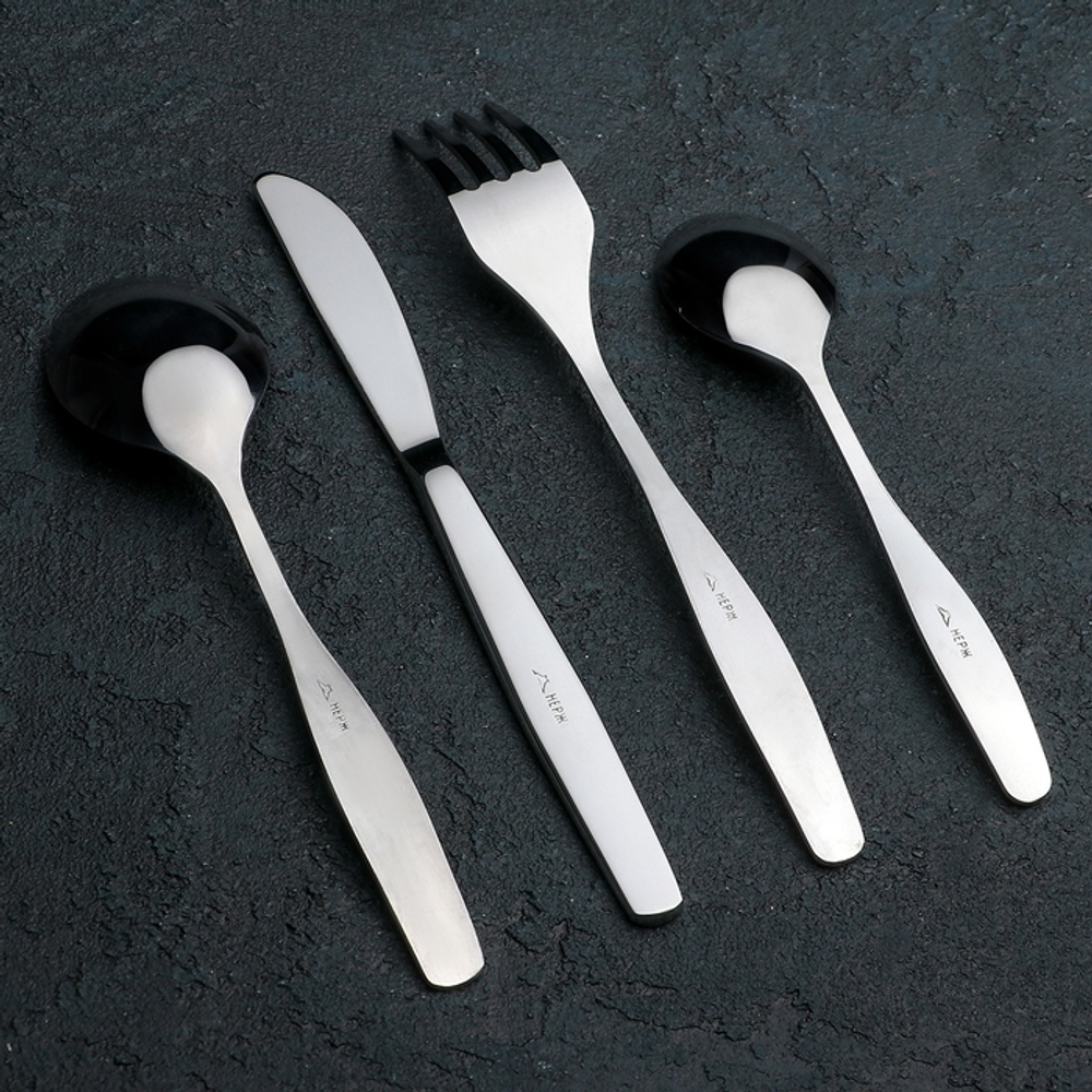 4154437 Набор столовых приборов детский «Джунгли», 4 предмета, с деколью