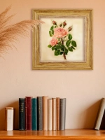 Картина настенная интерьерная в раме "под дерево" 26*26 см