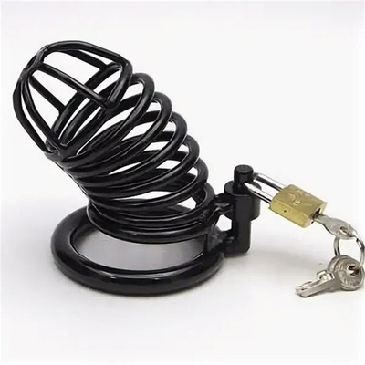 Насадка пояс верности мужская с кольцом металл черный