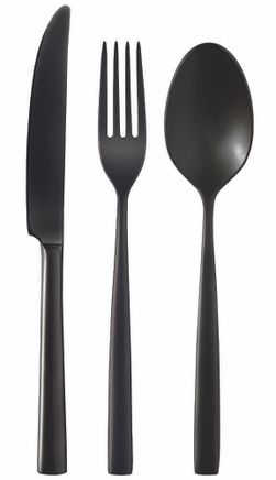 LUCE BLACK - Вилка столовая 20,5 см нерж.сталь 18/10 LUCE BLACK артикул 18142002, BROGGI, Италия