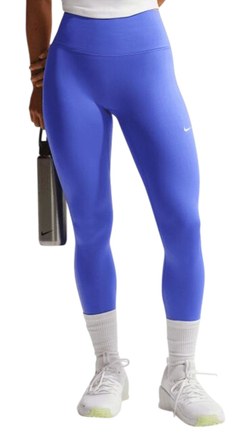Женские леггинсы Nike One Seamless Front High Waisted Full Length - sapphire/white