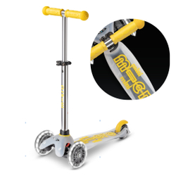Самокат Mini Micro Deluxe Flux LED неоновый желтый