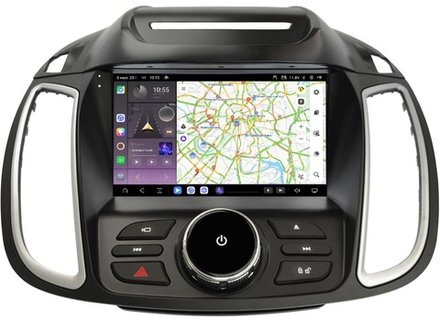 Магнитола для Ford Kuga 2 2012-2019 (без SYNC 3) - Carmedia SF-9203-1 (рамкка 9") QLed+2K, Android 13, TS20, CarPlay, 4G SIM-слот