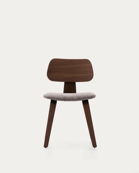 Стул Gena, орех, бежевый шенилл