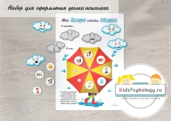 Набор для оформления уголка психолога "Эмоции подобны облакам"