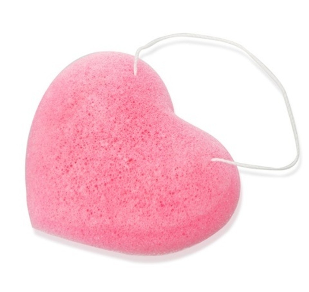 Спонж Конняку TRIUMF для бережного очищения кожи, цвет розовый.