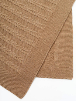 Плед 130x170 Косы ПД039-08 бежевый