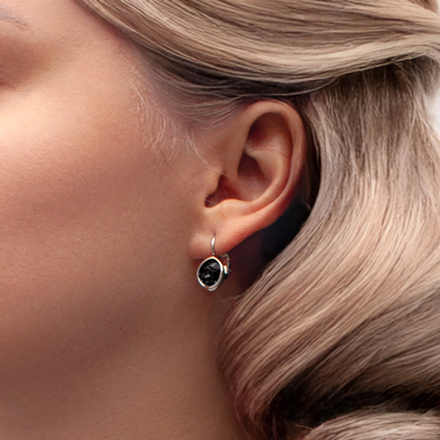 Серьги Fiore Luna Jet A1911.4 BW/S