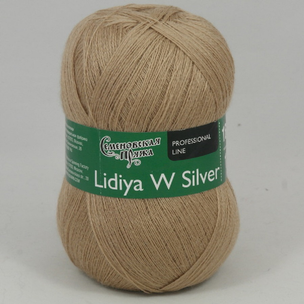 Семеновская Пряжа "Лидия Silver ЧШ" 100% имп. меринос 1613м/100гр