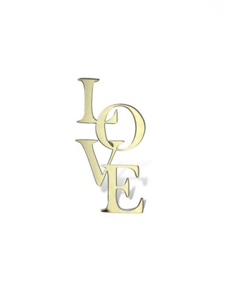 Топпер на торец вертикальный "LOVE" 8 см., золото