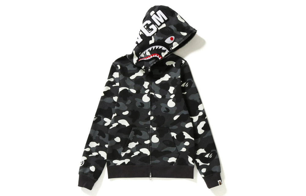 A Bathing Ape City Camo Shark Full Zip Худи Ladies