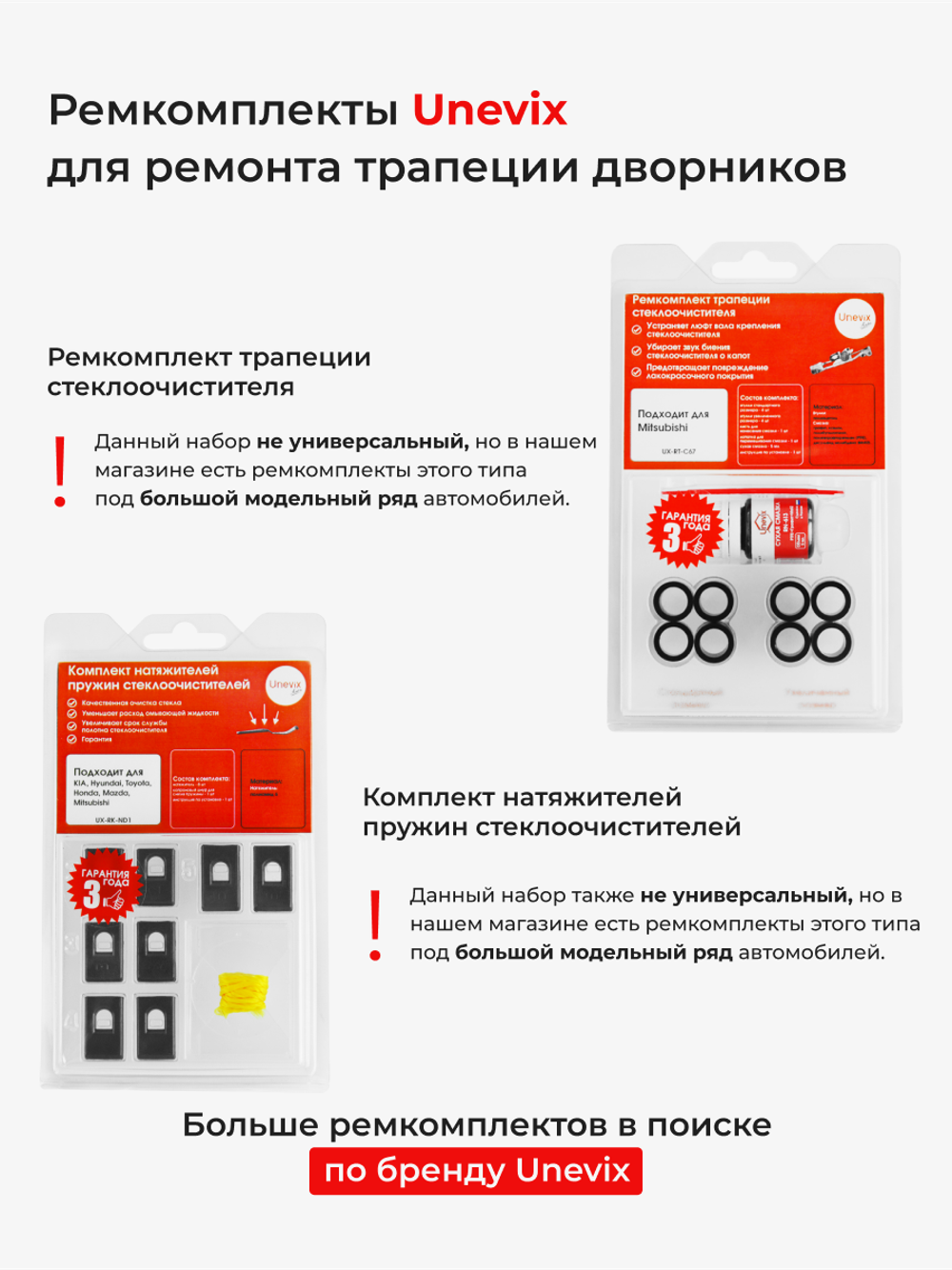 Ремкомплект втулок-шарниров трапеции стеклоочистителя Nissan NOTE (I) (Япония) [Кузов: E11] 2005-2012 (ST1-14)