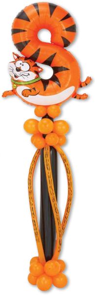 Воздушный шар (40''/102 см) Цифра, 8 Кот, 1 шт.