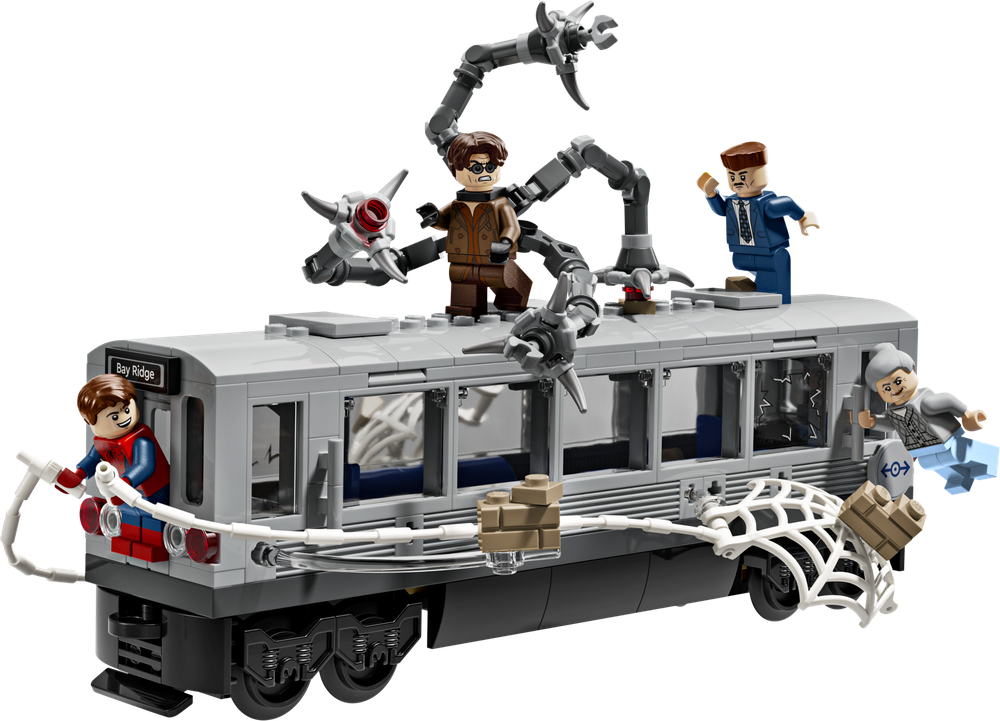 Конструктор Лего Марвел Сцена с Человеком-пауком 76321 | LEGO Marvel Spider-Man Doc Ock Subway Train Scene 393 детали 9+