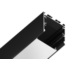 Алюминиевый профиль накладной/подвесной Profile System GP2550BK черный/матовый рассеиватель 2000*35*35, 2 заглушки, 4 крепления в комплекте (для лен