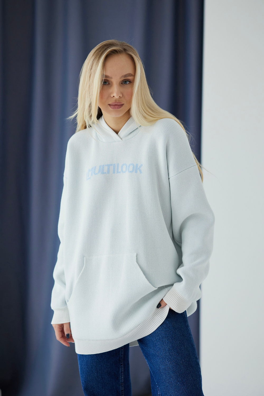 Худи вязаный с логотипом "Multilook"