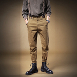 Мужские весенне-осенние модные брендовые JIELEINUO повседневные брюки на подтяжках с маленьким карманом.