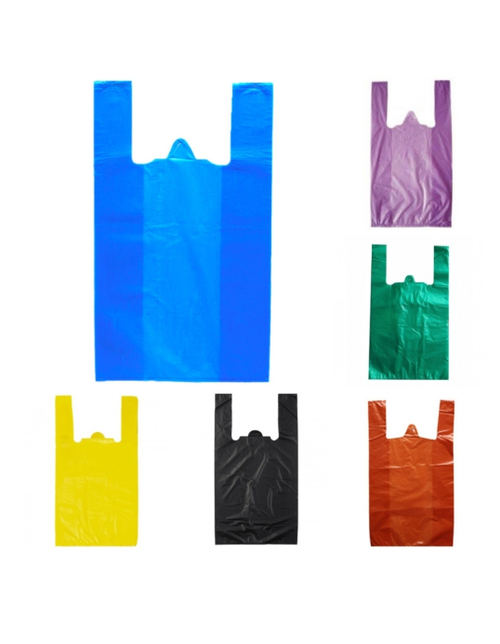 ПАКЕТЫ МАЙКА 23*42 КРАСН.\ЖЕЛТ.\ЗЕЛ.\ЧЕРН.100\5000 ШТ.