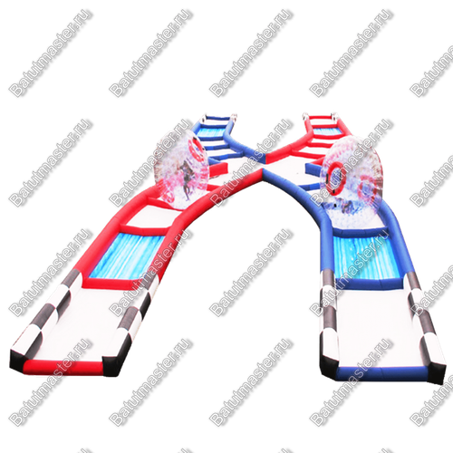 Надувная трасса для зорба, 18*5*0,6 м