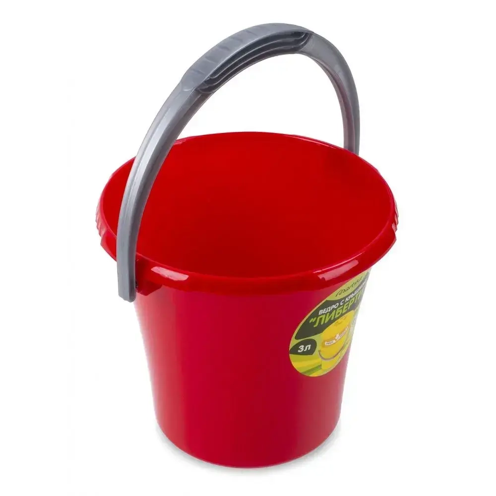 Ведро Либерти 3л красное С601КРА (комплект 19 шт)