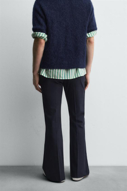 ZARA HARRY LAMBERT X DISNEY БРЮКИ КЛЕШ, МОРСКОЙ СИНИЙ