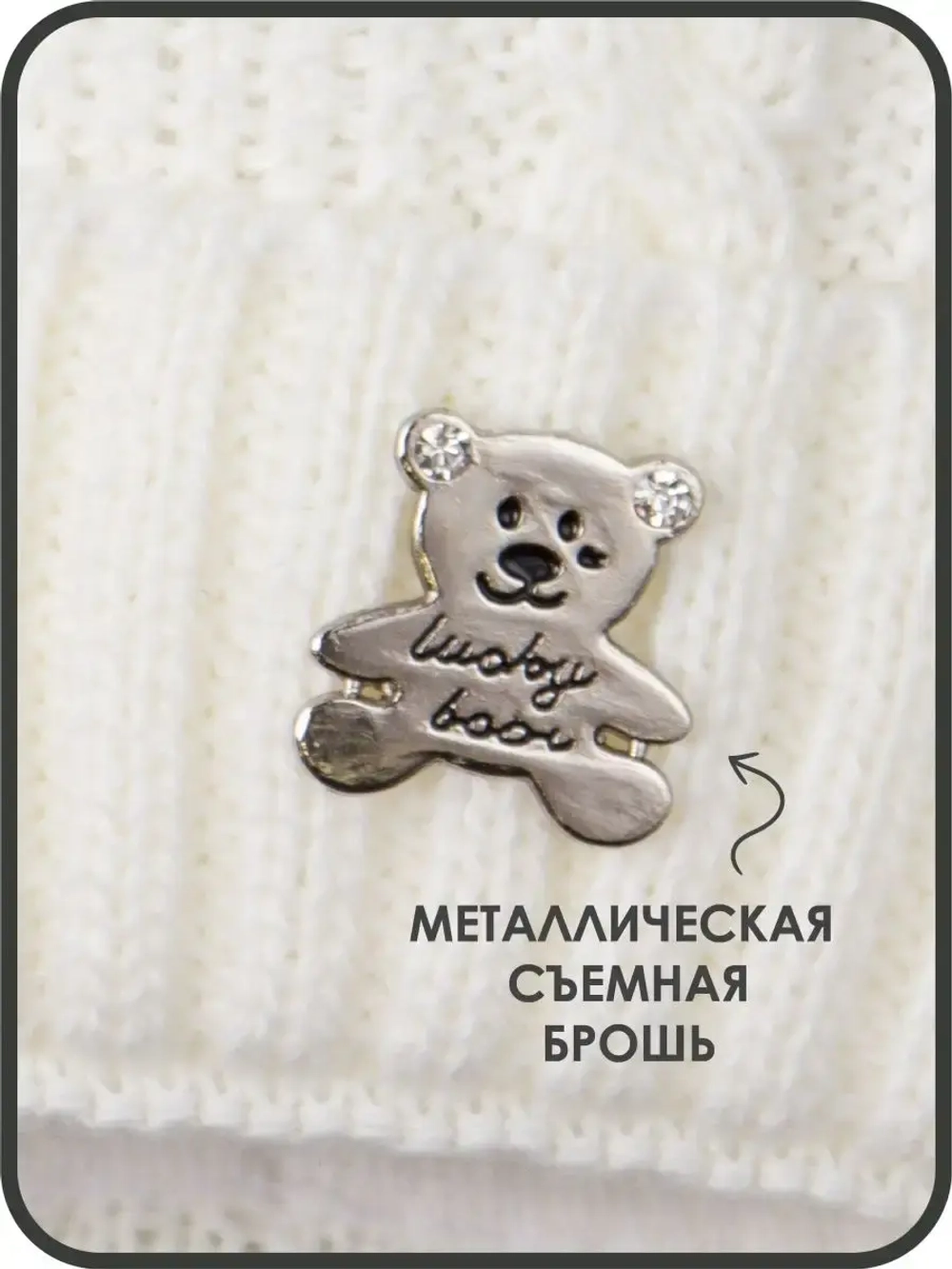 Шапка для новорожденных вязаная на осень