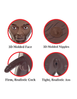 Кукла надувная PDX Dollz Reggie Pipes с фаллосом (Цвет: коричневый)