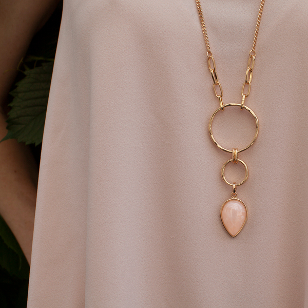 Колье Fiore Luna ROSE QUARTZ LN3171-4 R/G