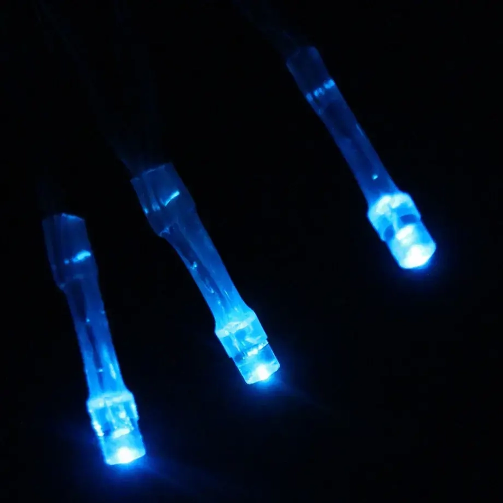 Гирлянда для дома на батарейках 2,2м 20 ламп LED от 2*АА, прозрач.провод, IP-20, Синий