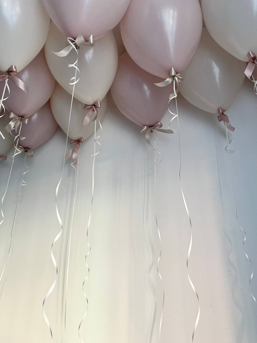Воздушные шары под потолок песок/пыльная роза №3583