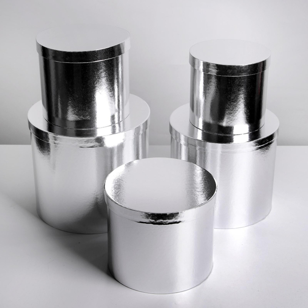 Набор подарочных коробок 5 в 1 «Серебро», 13 × 14‒19.5 × 22 см