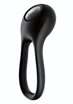 Черное эрекционное виброкольцо Majestic Duo (Цвет: черный)