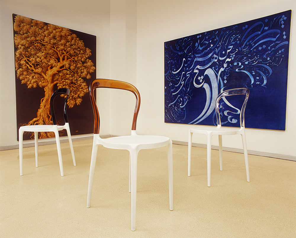 Стул пластиковый Siesta Contract Mr Bobo, белый, янтарный