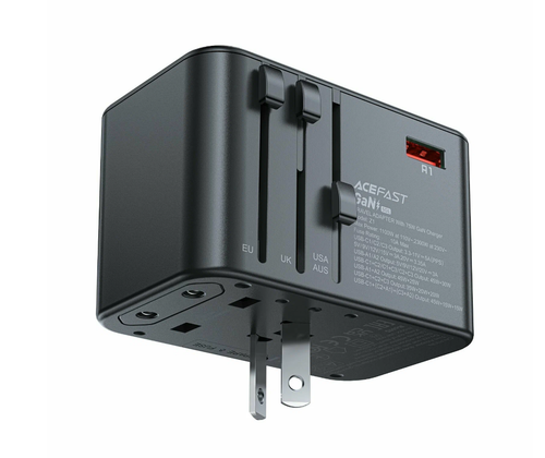 Сетевое зарядное устройство ACEFAST "Z1", многофункциональное, GaN, PD75W