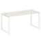Metal System Стол письменный на О-образном м/к БО.СП-4 Дуб Наварра/Металл Белый 1600*720*750
