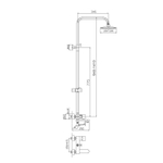 Душевая система 35к HB2401  HAIBA лейка "Тропический душ" ХРОМ