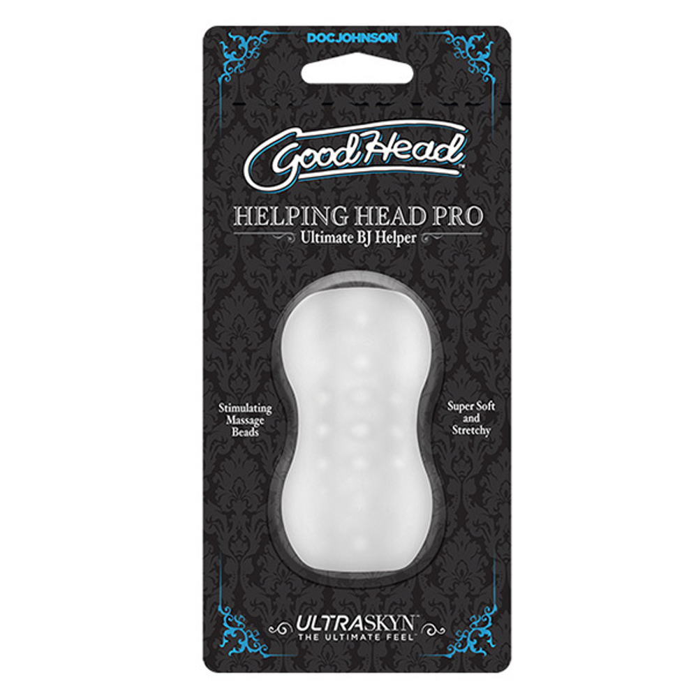 Прозрачный мини-мастурбатор 7,6см Doc Johnson Helping Head Pro Ultraskyn 682-25-CD