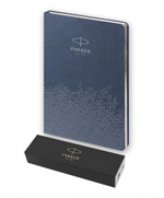 Подарочный набор: Шариковая ручка Parker Jotter Essential, Royal Blue CT и Ежедневник недатированный, синий