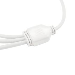 UCX-F90 S3-0.4M-WH Провод-разветвитель для гирлянд серии F90PRO. 0.4м. 3 выхода. Статика-мерцание. IP67. Белый. ТМ Uniel