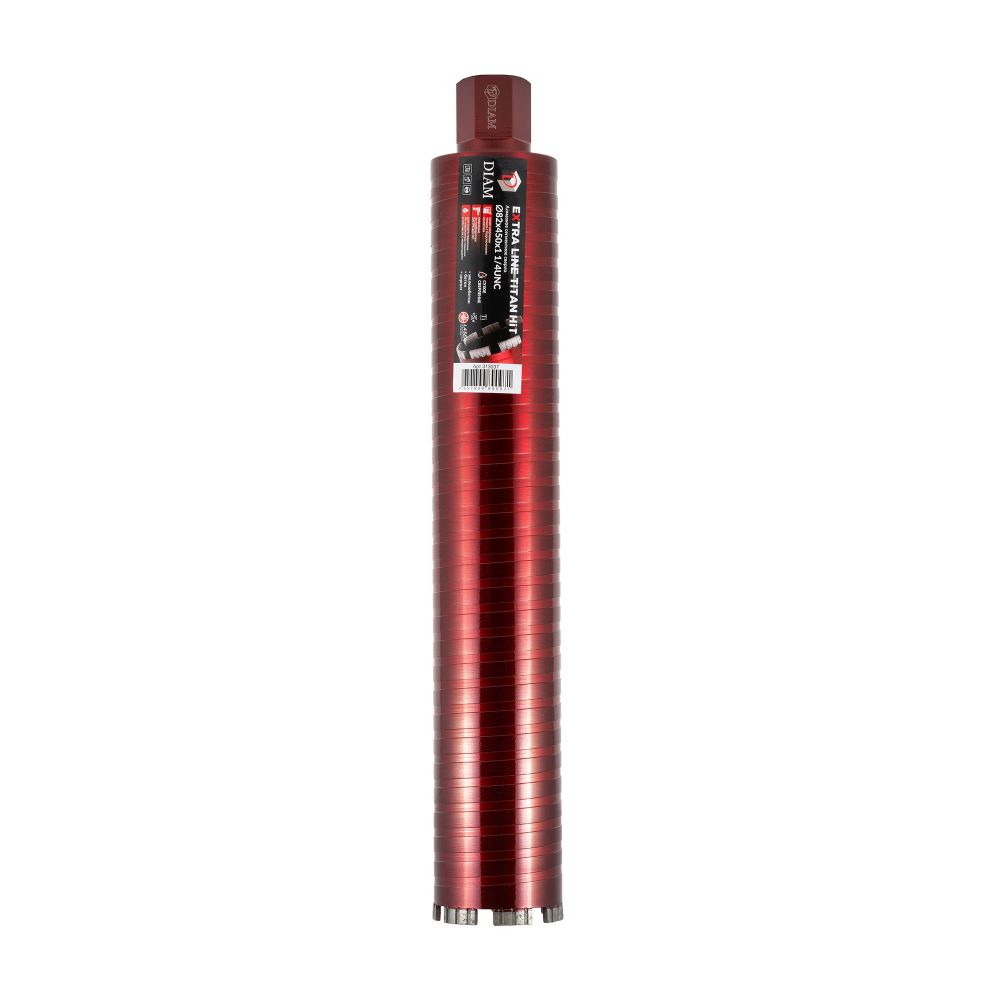 Алмазное сегментное сверло DIAM EXTRA LINE 82х450мм TITAN HIT (сухое сверление) 313037