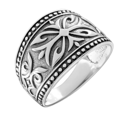 Кольцо из серебра Кокошник