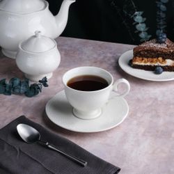 Чайная пара 200 мл белая d 9,3 см h7,2 см Aristocrat Noble [6]