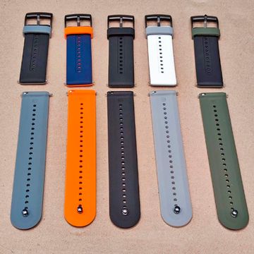 Ремешок 24 мм Elegant для Suunto 9 Baro, Suunto 7, Suunto Spartan Sport силиконовый (Белый/серый)