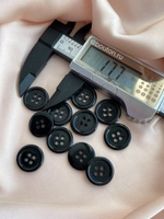 Пуговицы БЛНСГ черные на прокол 17,5 мм.