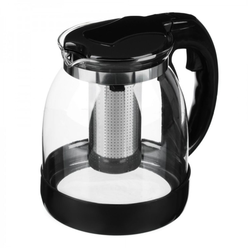 Чайник заварочный нерж сталь, пластик, 1.8 л, с ситечком, Vetta, Ория, 850-203, чер