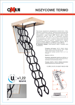 NOZYCOWE TERMO чердачная лестница с люком