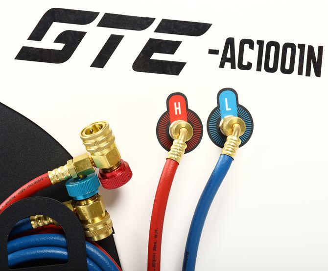 GTE (GTE-AC1001N) Установка для заправки автомобильных кондиционеров 13.6л полуавтомат. с подогревом баллона