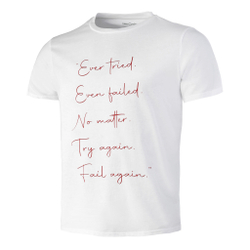 Мужское теннисное поло Tennis-Point Ever Tried T-Shirt Men - White, Red