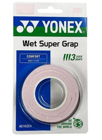 Теннисные намотки Yonex Super Grap 3P - mist pink